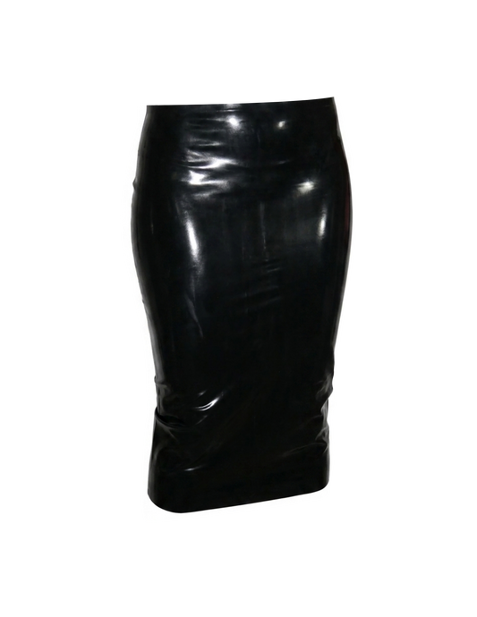 LATEX GE LOW RISE SKIRT | BLACK