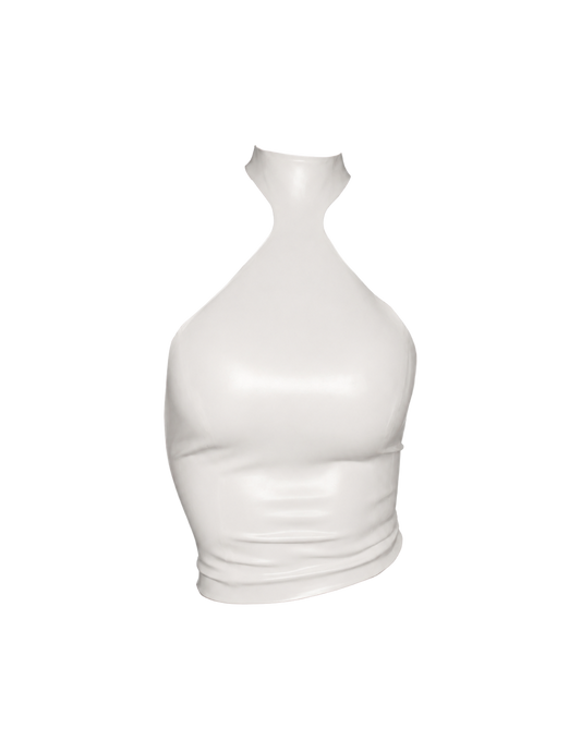 LATEX GE HALTER TOP | WHITE