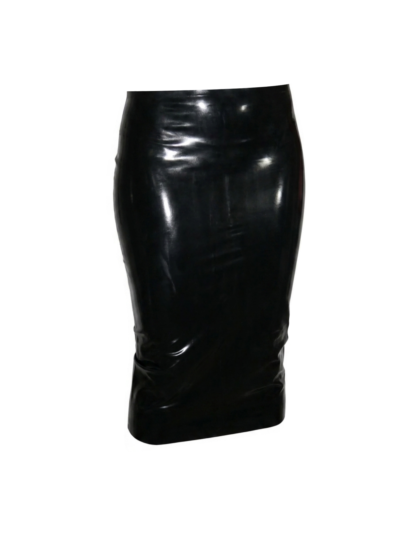 LATEX GE LOW RISE SKIRT | BLACK