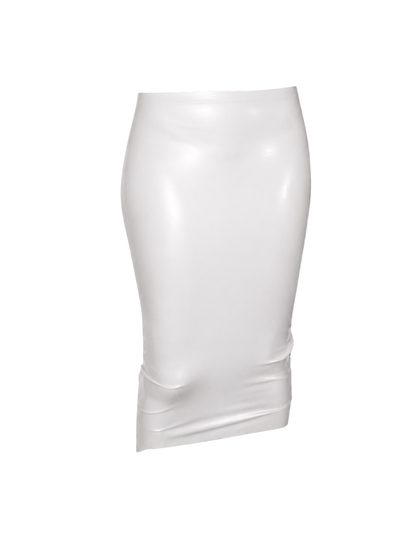 LATEX GE LOW RISE SKIRT | WHITE