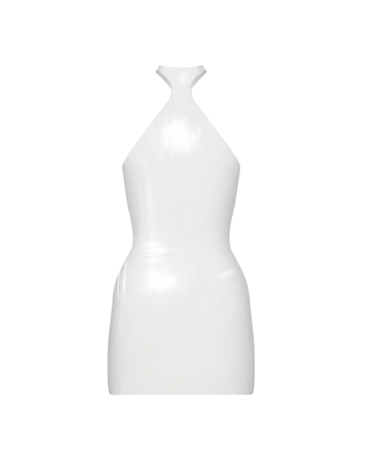 LATEX GE DRESS | WHITE