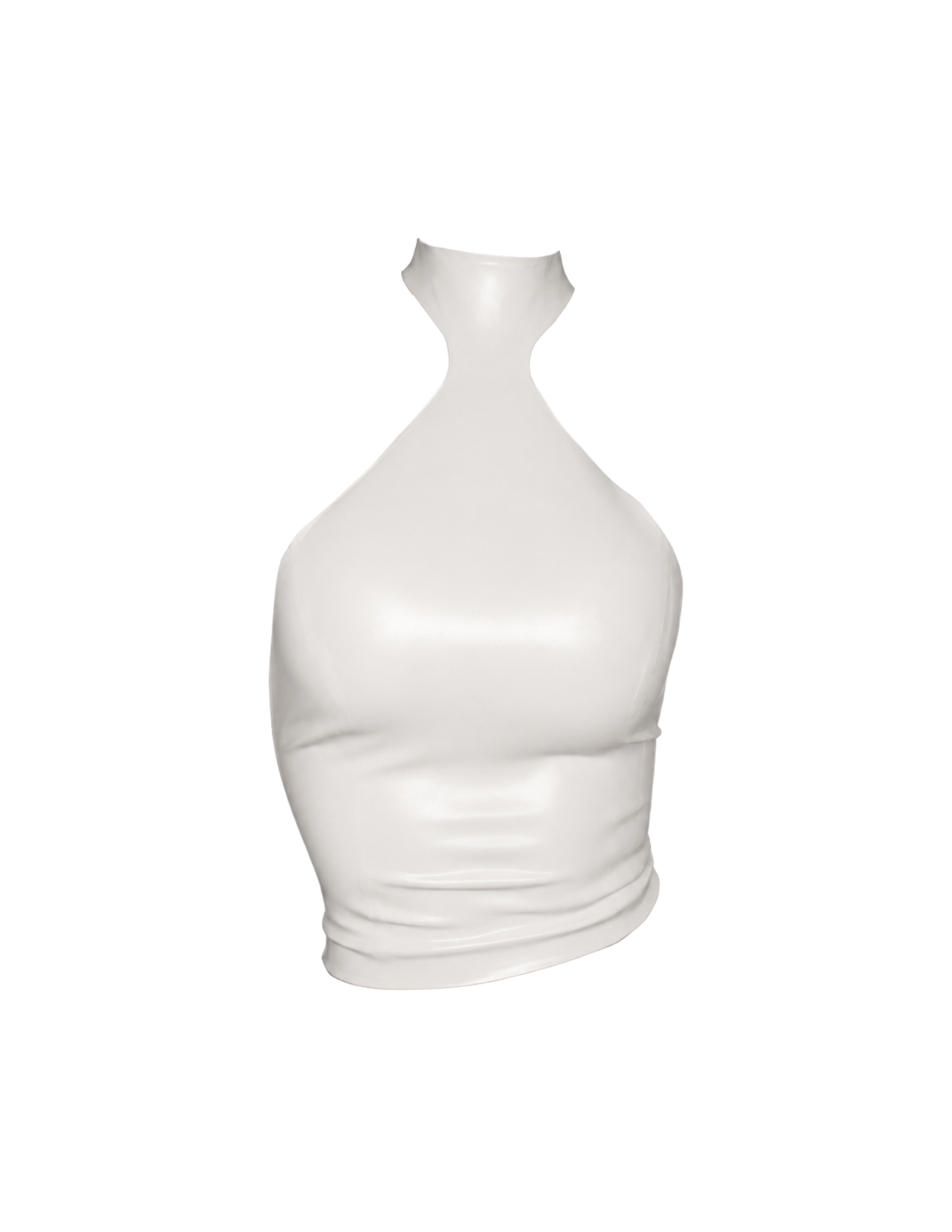 LATEX GE HALTER TOP | WHITE